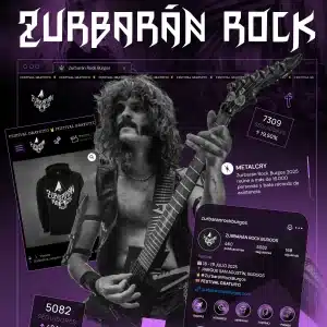 Zurbarán Rock Burgos, branding, web y redes sociales