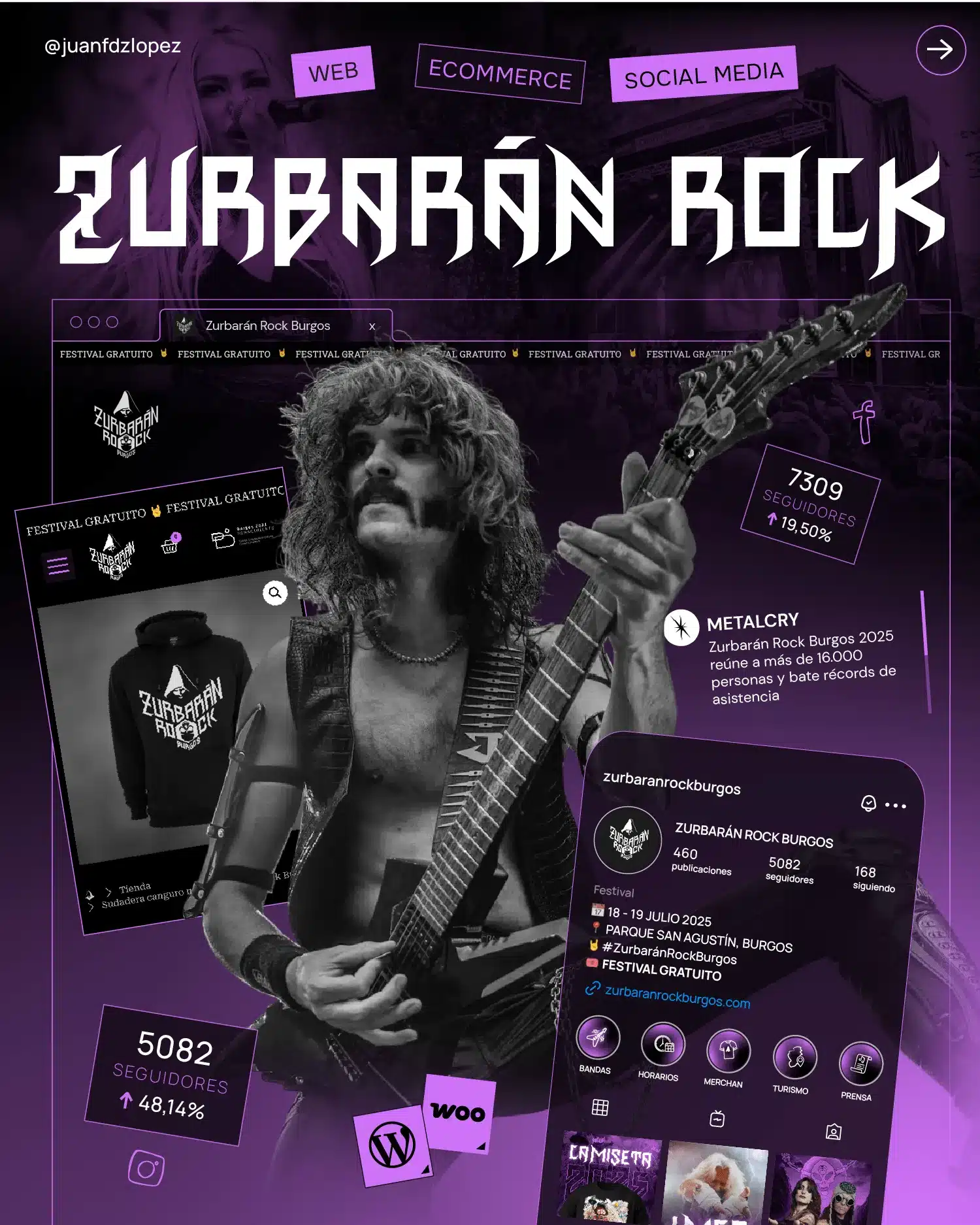 Zurbarán Rock Burgos, branding, web y redes sociales